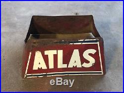 Vintage Atlas Tire Holder Display Rack Sign