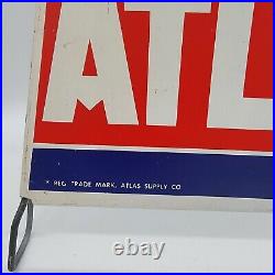 Vintage Atlas Tire Stand Rack Sign
