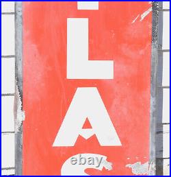 Vintage Atlas Tires Standard Oil Porcelain Vertical Advertising Gas Station Sign