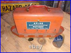 Vintage Atlas self Vulcanizing Patches Gas Station Display Cabinet Tire Repair