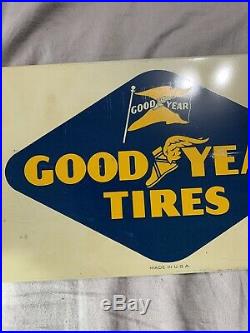 Vintage Auto Transportation Goodyear Tires Sign Rack