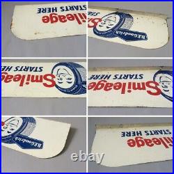 Vintage B. F. Goodrich Deluxe Silvertown Tires SMILEAGE Double Side Metal Ad Sign