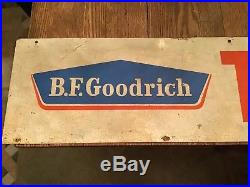 Vintage B. F. Goodrich TIRES Double Sided Metal Sign