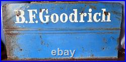 Vintage B. F Goodrich Tires Metal Sign (30 x 14½) With 8 Personal Panel