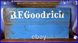 Vintage B. F Goodrich Tires Metal Sign (30 x 14½) With 8 Personal Panel