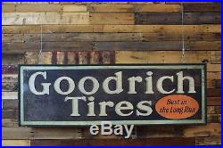 Vintage BF Goodrich Tires 1920's 2 sided Gas Station Service Sign RARE Original