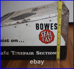 Vintage BOWES Gas Station Advertising TIREPAIR Tire Repair Cabinet Display