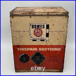 Vintage BOWES SEAL FAST Tire Repair Display Cabinet Sign Gas Oil Service Station