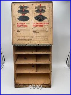 Vintage BOWES SEAL FAST Tire Repair Display Cabinet Sign Gas Oil Service Station