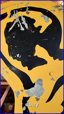 Vintage Bear Alignment Huge Metal Sign Service Station Tin Sign Belle Fourche