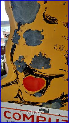 Vintage Bear Alignment Huge Metal Sign Service Station Tin Sign Belle Fourche