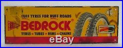 Vintage Bedrock Tyre Tube Advertising. Sign Board Collectible