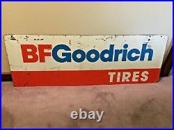 Vintage Bf Goodrich Tires Dealer/gas Station Advertising Sign -dsm 48 X 17.5