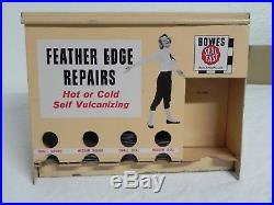 Vintage Bowes Seal Fast Metal Cabinet Sign- Tube & Tire Repair Display