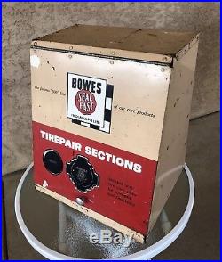 Vintage Bowes Seal Fast Metal Tube Tire Repair Cabinet