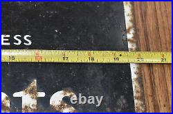 Vintage Bowes Seal Fast Tire Repair Double Sided Gas Oil Metal Advertising Sign