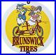 Vintage-Brunswick-Tires-Porcelain-Sign-Gas-Station-Disney-Donald-Duck-Bicycle-01-bmfh