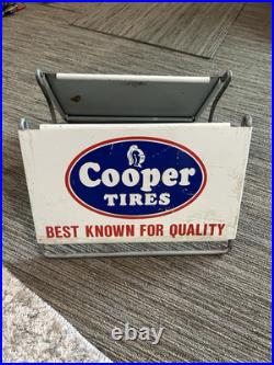 Vintage COOPER TIRES double sided BEST KNOWN FOR QUALITY dealer display SIGN