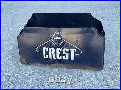 Vintage CREST TIRES Display Stand Rack Sign Gas & Oil 1950's Rare