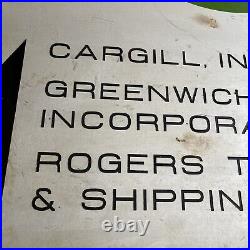 Vintage Cargill Incorporated Tire 36x28 Aluminum Metal Sign