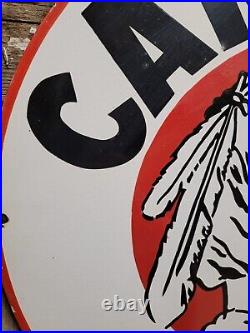 Vintage Carlise Tires Porcelain Sign 30 Old Auto Dealer Automotive Parts Supply