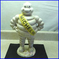 Vintage Cast Iron Michelin Tire Man Figure, Detroit Reg. 1918, Gas/Oil, 17lbs