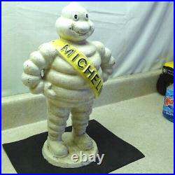 Vintage Cast Iron Michelin Tire Man Figure, Detroit Reg. 1918, Gas/Oil, 17lbs