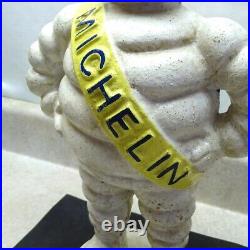 Vintage Cast Iron Michelin Tire Man Figure, Detroit Reg. 1918, Gas/Oil, 17lbs