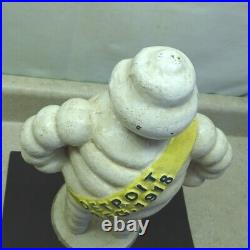 Vintage Cast Iron Michelin Tire Man Figure, Detroit Reg. 1918, Gas/Oil, 17lbs