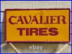 Vintage Cavalier Tire Sign 42 x 22 FREE SHIPPING