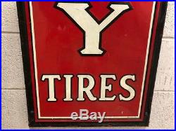 Vintage Century Tires Sign, 72 x 18 x 1, Single Sided, Nice Coloring, Pre Own