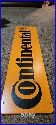 Vintage Continental Tire Advertising Sign Wooden Oil And Gas