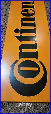 Vintage Continental Tire Advertising Sign Wooden Oil And Gas