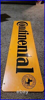 Vintage Continental Tire Advertising Sign Wooden Oil And Gas