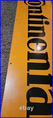 Vintage Continental Tire Advertising Sign Wooden Oil And Gas