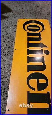 Vintage Continental Tire Advertising Sign Wooden Oil And Gas