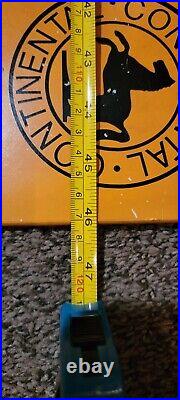 Vintage Continental Tire Advertising Sign Wooden Oil And Gas