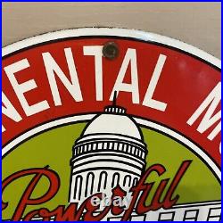 Vintage Continental Tires Porcelain Service Station Auto Gas Dealer Pump Sign