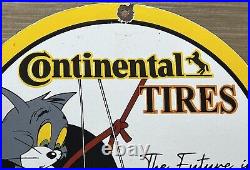 Vintage Continental Tires Porcelain Sign Gasoline Service Station Pump Plate