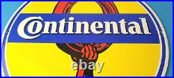 Vintage Continental Tires Porcelain Sign Old Auto Car Mechanic Gas Pump Sign