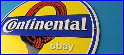 Vintage Continental Tires Porcelain Sign Old Auto Car Mechanic Gas Pump Sign