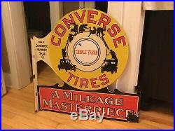 Vintage Converse Tire Porcelain Flange Sign