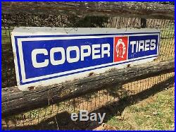 Vintage Cooper Tire Double Sided Advertising Sign