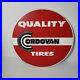 Vintage-Cordovan-Quality-Tires-Sign-Painted-Metal-15-1-8-Inch-Original-01-ykz