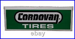 Vintage Cordovan Tires Auto Shop Mechanic Plastic Insert Panel Sign 37