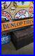Vintage-DUNLOP-TIRES-Sign-Metal-on-Wood-American-Made-Americana-Patina-60-inches-01-xjc