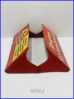 Vintage Dayton Thorobreds Tire Rack Sign 1950's Ohio Advertising Gas Oil