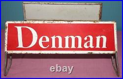 Vintage Denman Tire Rack Stand Gas Station Dealer Display Sign
