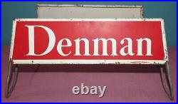 Vintage Denman Tire Rack Stand Gas Station Dealer Display Sign
