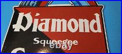 Vintage Diamond Service Porcelain Tires Gas Station Pump Plate Automobile Sign